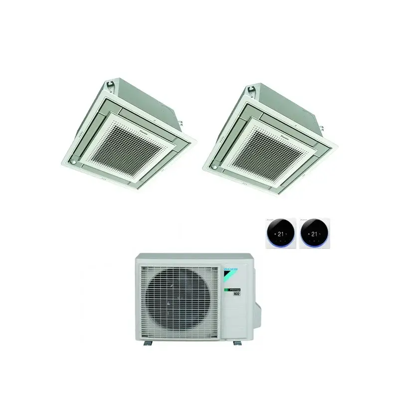 CONDIZIONATORE DAIKIN DUAL SPLIT CASSETTA A 4 VIE FULLY FLAT 9000+18000 BTU INVERTER CON COMANDO A FILO E GRIGLIA 2MXM68A9 A+++ | Sconto extra