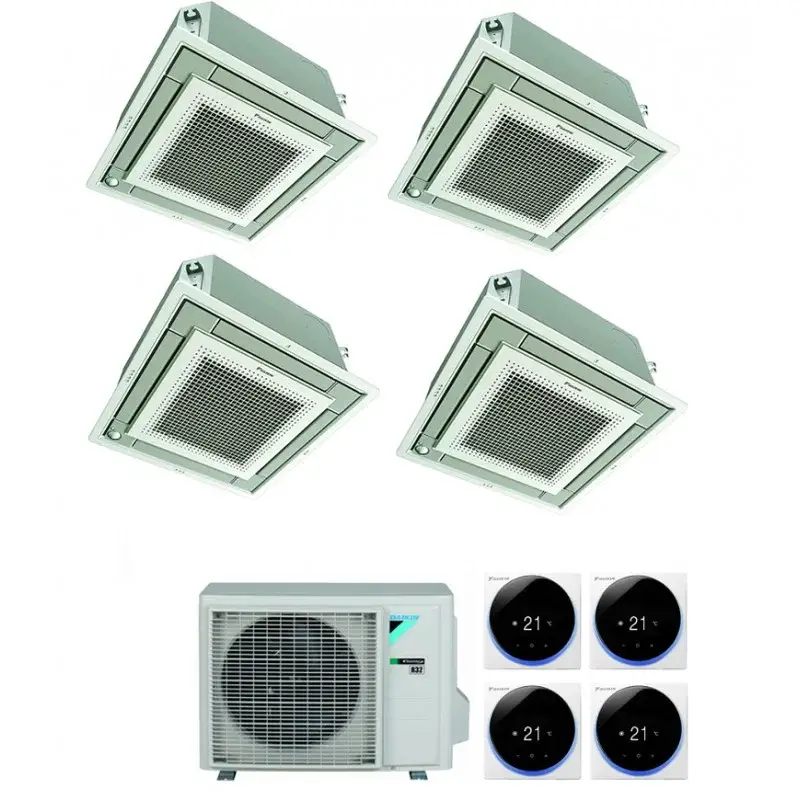 CONDIZIONATORE DAIKIN QUADRI SPLIT CASSETTA 4 VIE FULLY FLAT 9000+9000+9000+9000 BTU COMANDO FILO E GRIGLIA 4MXM68A9 A+++ | Sconti