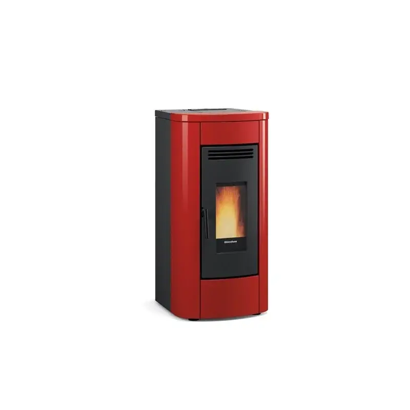 Disponibile ora | STUFA A PELLET LA NORDICA EXTRAFLAME KLAUDIA AD EVO 8 KW IN ACCIAIO E TOP MAIOLICA COLORE BORDEAUX AD ARIA