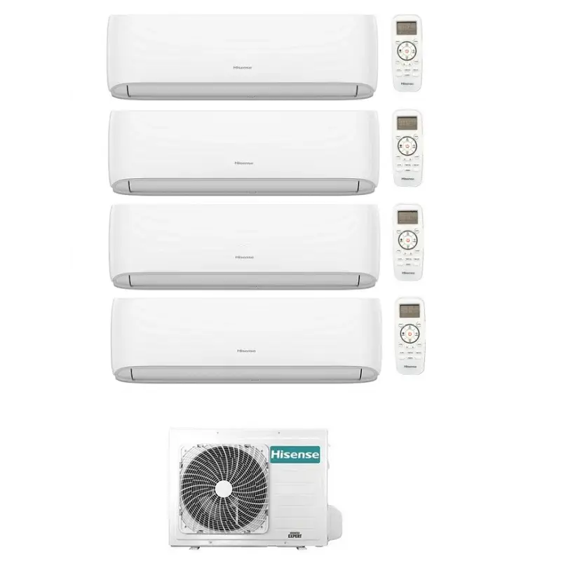 CONDIZIONATORE HISENSE QUADRI SPLIT HI-COMFORT 7000+7000+9000+9000 BTU WIFI INVERTER 5AMW105U4RQC A++ - Spedizione veloce