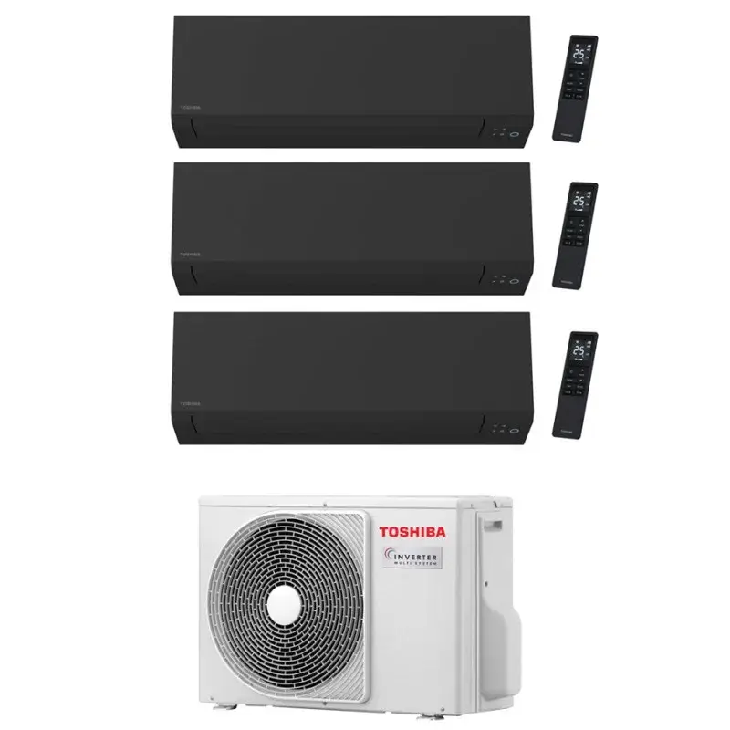 Affare | CONDIZIONATORE TOSHIBA TRIAL SPLIT SHORAI EDGE BLACK 9000+9000+15000 BTU WIFI INVERTER RAS-3M26G3AVG-E A+++