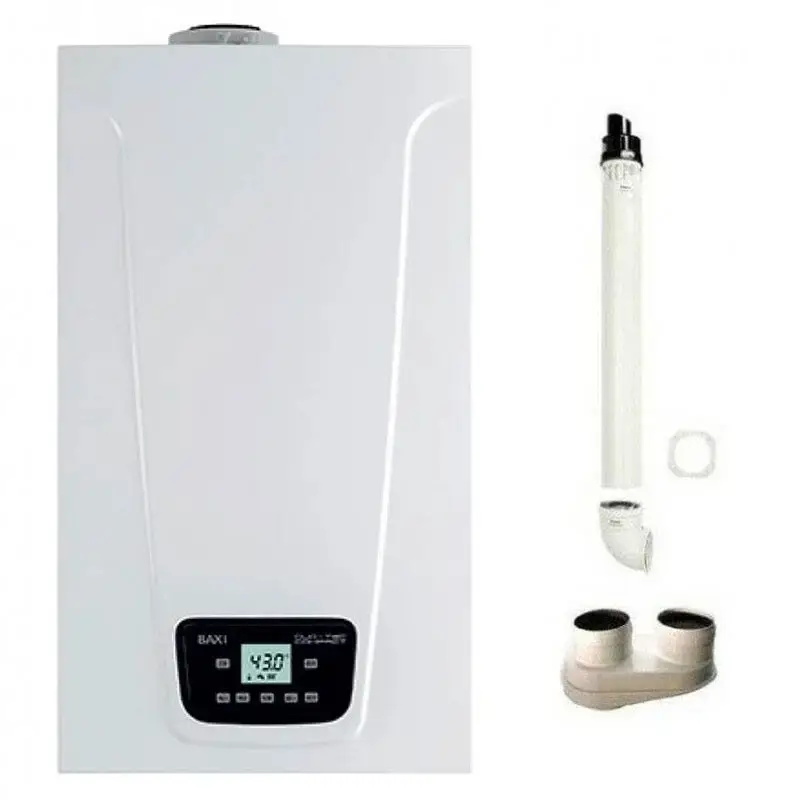 Acquista ora - CALDAIA BAXI DUO-TEC COMPACT E 24 KW A CONDENSAZIONE CAMERA STAGNA METANO/GPL A7722082 + KIT FUMI OMAGGIO