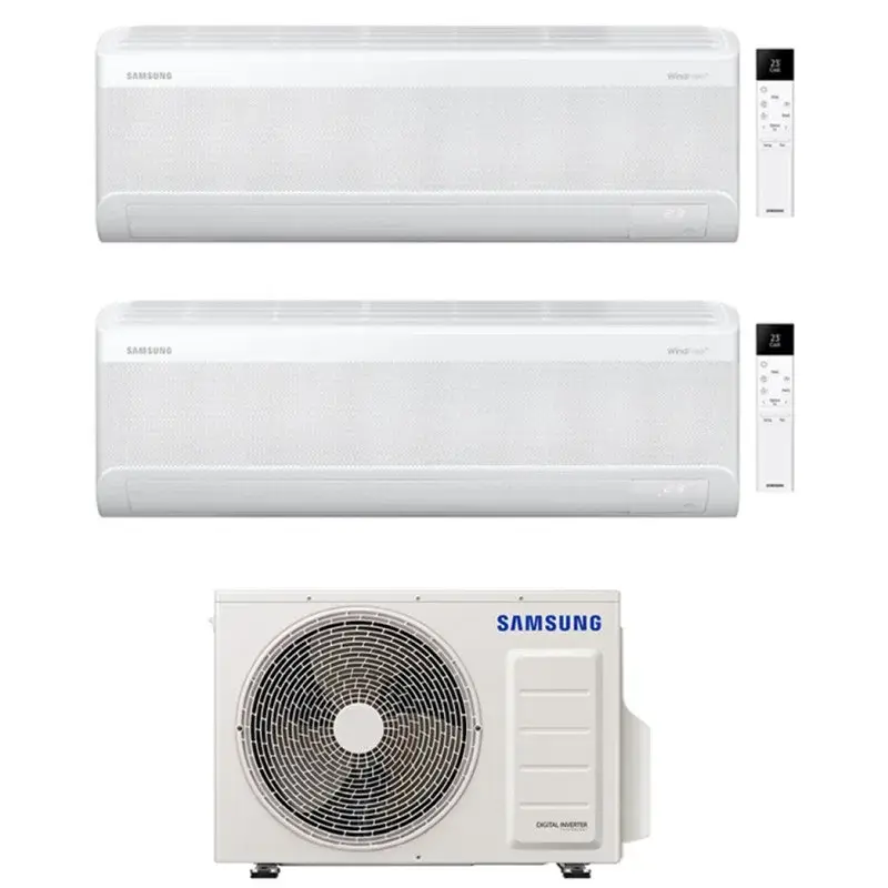 Acquista dal produttore - CONDIZIONATORE SAMSUNG DUAL SPLIT WINDFREE ELITE S2 12000+12000 BTU WIFI INVERTER AJ080TXJ4KG/EU A++