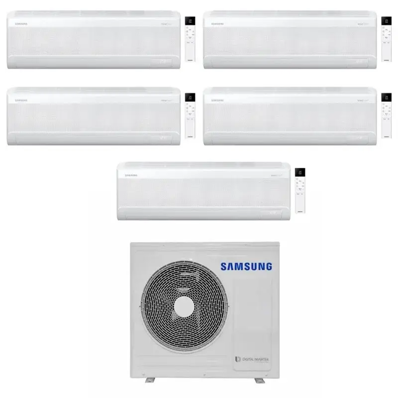 Acquista oggi | CONDIZIONATORE SAMSUNG PENTA SPLIT WINDFREE AVANT S2 7000+7000+12000+12000+18000 BTU WIFI INVERTER AJ100TXJ5KG/EU A++