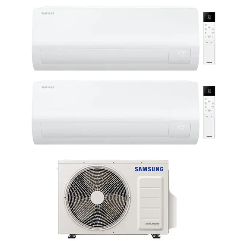 Ora disponibile - CONDIZIONATORE SAMSUNG DUAL SPLIT CEBU S2 7000+12000 BTU WIFI INVERTER AJ080TXJ4KG/EU A++
