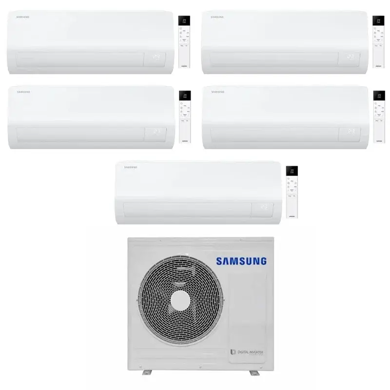 Acquista oggi | CONDIZIONATORE SAMSUNG PENTA SPLIT CEBU S2 7000+7000+12000+12000+18000 BTU WIFI INVERTER AJ100TXJ5KG/EU A++