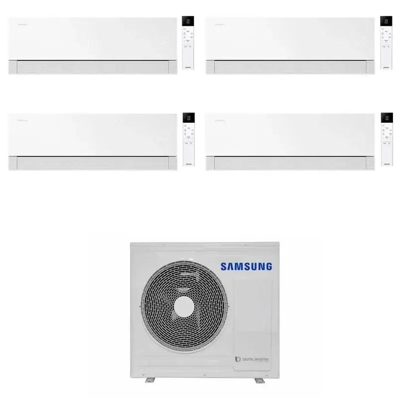 Prodotto di punta - CONDIZIONATORE SAMSUNG QUADRI SPLIT WINDFREE PREMIÈRE 7000+9000+9000+24000 BTU ESSENTIAL WHITE WIFI INVERTER AJ100TXJ5KG/EU A++