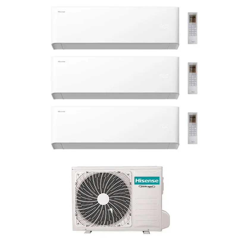 CONDIZIONATORE HISENSE TRIAL SPLIT UNI HB 7000+7000+7000 BTU WIFI INVERTER 3AMW62U4RJC A++ | Appena aggiunto