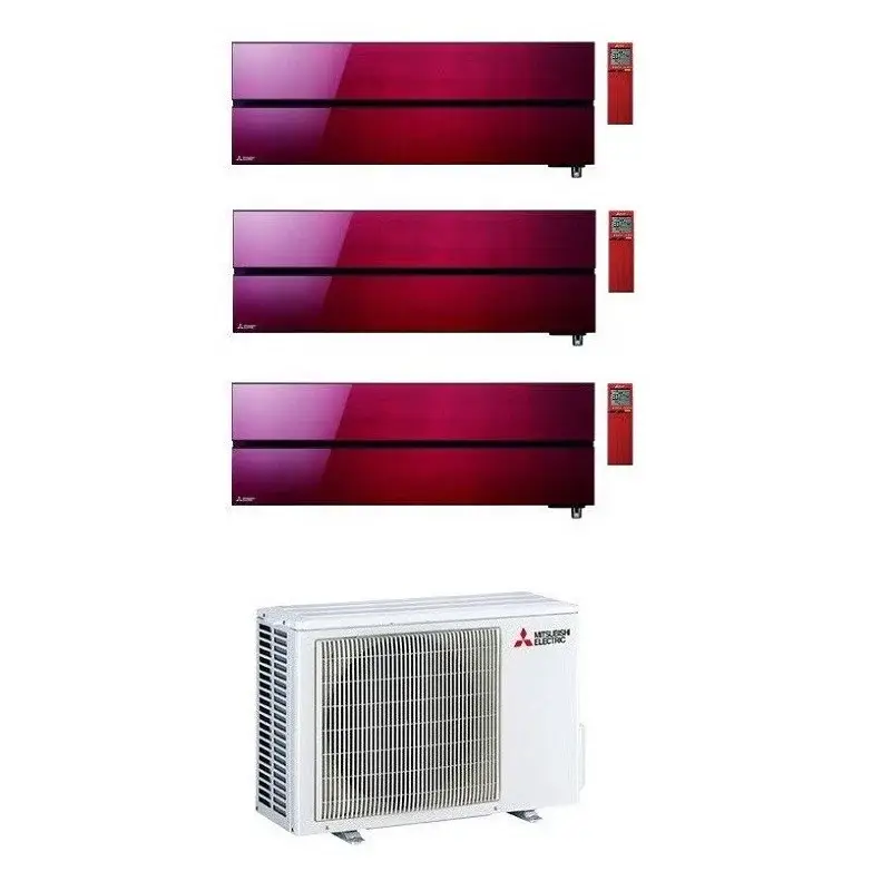 Acquista oggi - CONDIZIONATORE MITSUBISHI KIRIGAMINE STYLE ROSSO TRIAL SPLIT MSZ-LN 9000+9000+12000 BTU WIFI INVERTER MXZ-4F72VF5 A++