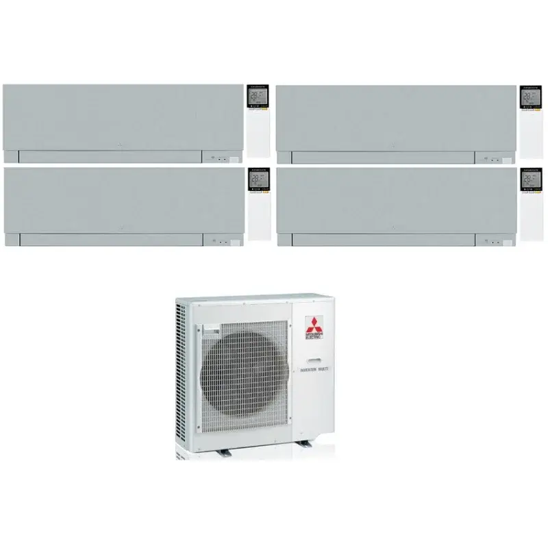 Acquista online - CONDIZIONATORE MITSUBISHI KIRIGAMINE ZEN SILVER QUADRI SPLIT MSZ-EF 7000+7000+12000+18000 BTU WIFI INVERTER MXZ-4F80VF5 A++