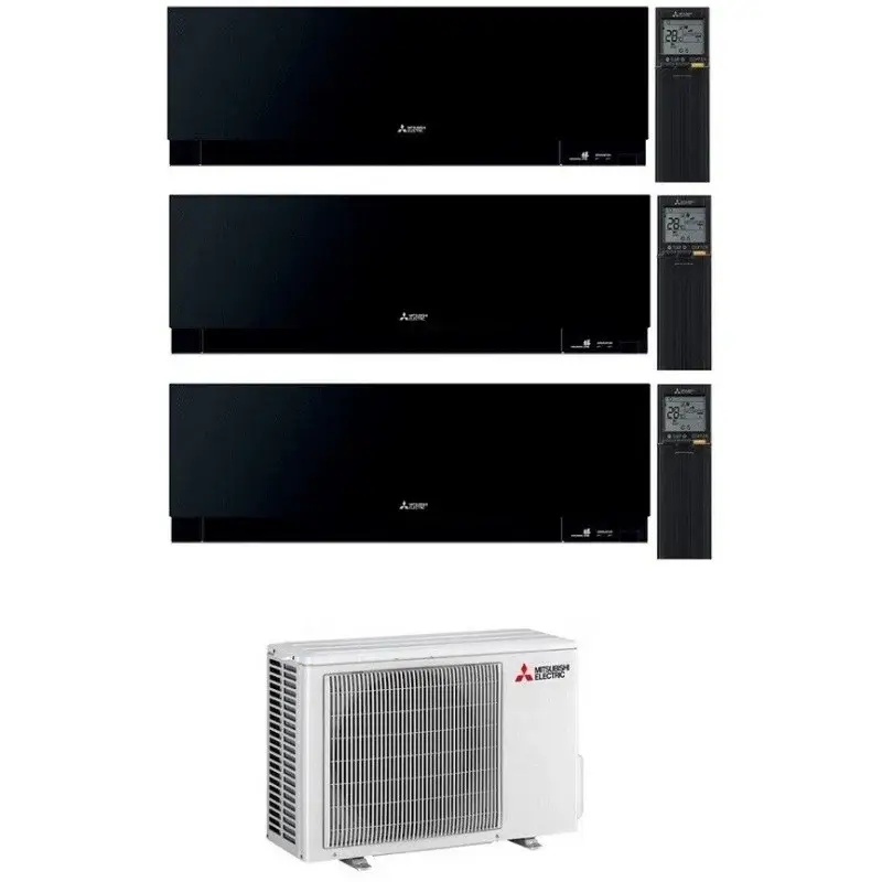 Offerta speciale - CONDIZIONATORE MITSUBISHI KIRIGAMINE ZEN NERO TRIAL SPLIT MSZ-EF 9000+12000+12000 BTU WIFI INVERTER MXZ-4F80VF5 A++