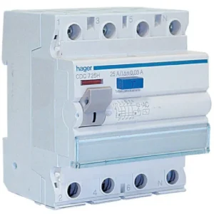 HAGER INTERRUTTORE DIFFERENZIALE MODULARE PURO 4 POLI 30 MA 40A 4 MODULI CDC742H - Grande successo