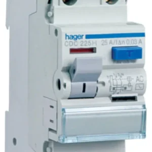 HAGER INTERRUTTORE DIFFERENZIALE PURO BIPOLARE 2 POLI 300 MA 25A 2 MODULI CFC225H - Prezzo d'offerta