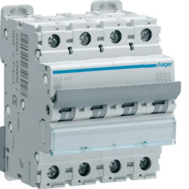Molto richiesto | HAGER INTERRUTTORE AUTOMATICO MODULARE DI COMANDO 4 POLI 40A 6 KA C 4 MODULI MCA440