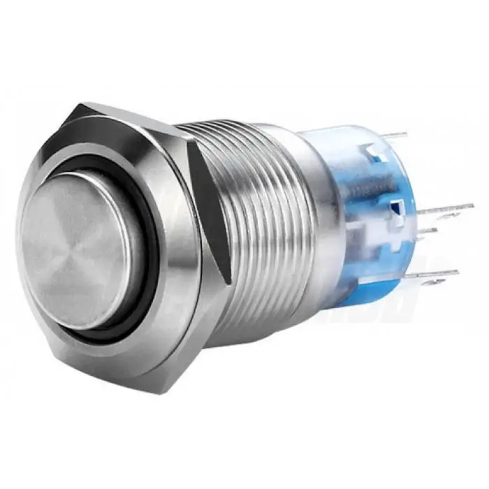 ALPHA ELETTRONICA Interruttore antivandalo 1 polo acciaio 19 mm Alpha Elettronica 330-065L-5 robustezza sicurezza installazione - Molto apprezzato