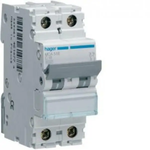 Affrettati | HAGER INTERRUTTORE AUTOMATICO MODULARE DI COMANDO 1 POLO + NEUTRO 16A 6KA C 2 MODULI MCA516