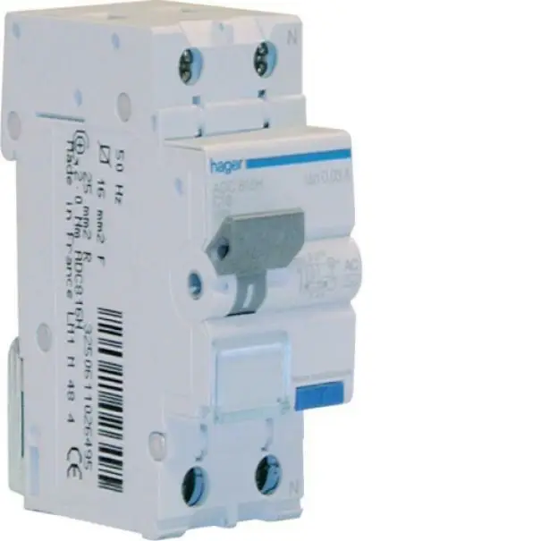 HAGER INTERRUTTORI AUTOMATICI MAGNETOTERMICI DIFFERENZIALE BIPOLARE 1PN 16A 6K 2 MODULI ADC916H - Liquidazione