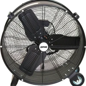 ZEPHIR VENTILATORE INDUSTRIALE CON RUOTE IN METALLO RECLINABILE DIAM.90 CM 200W ALTA VELOCITA' ZDC90CM | Premium