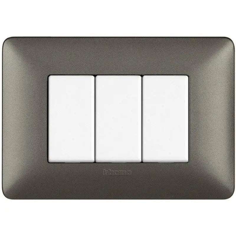 BTICINO PLACCA 3 MODULI COLORE IRON SERIE MATIX AM4803MIR | Offerta imperdibile