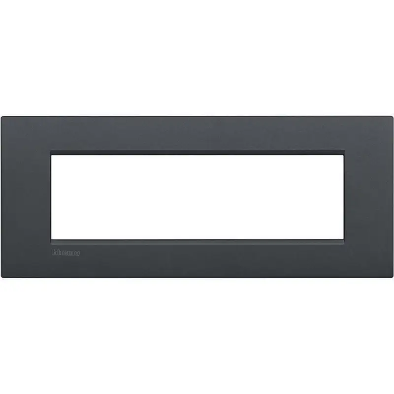 BTICINO PLACCA QUADRA 7 MODULI ANTRACITE LIVINGLIGHT LNA4807AR - Grande successo