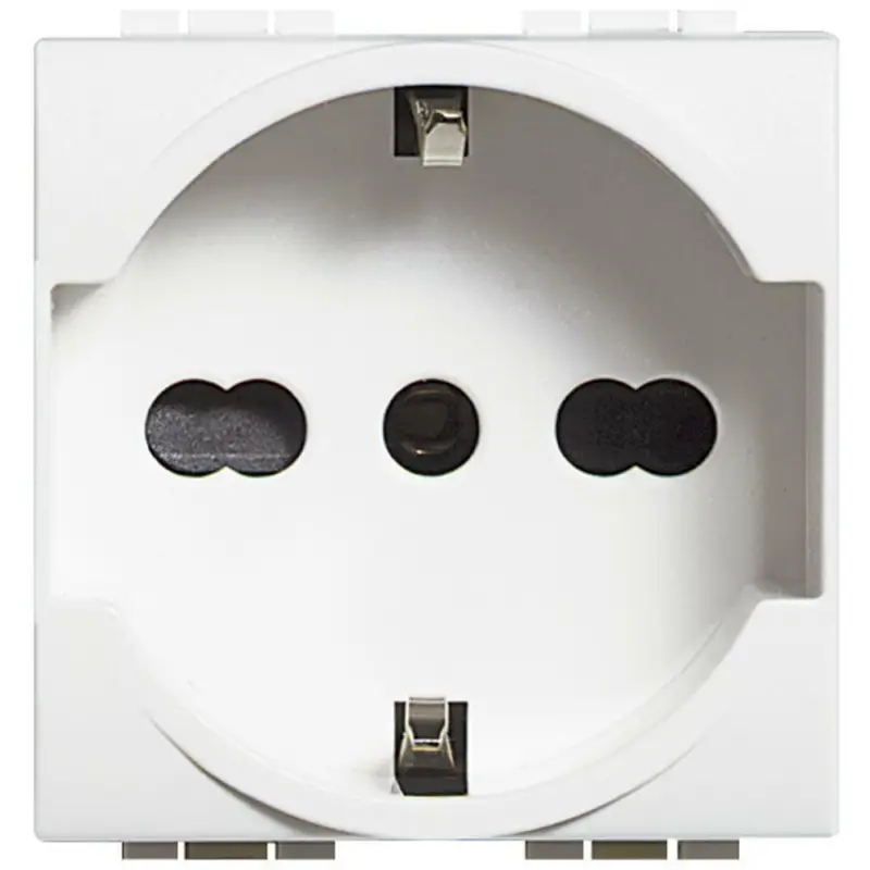 Reso gratuito - BTICINO PRESA UNEL E BIPASSO 10/16A LIVINGLIGHT N4140/16