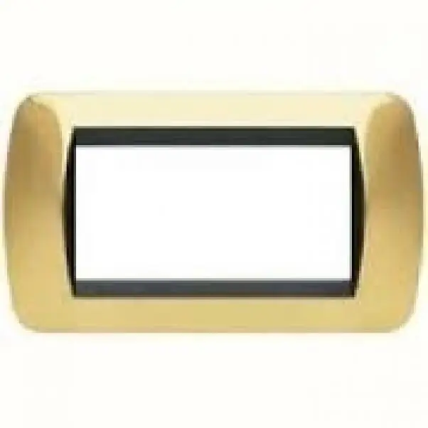 BTICINO LIVING INT - PLACCA 4 POSTI ORO SATINATO L4804OS | Appena arrivato