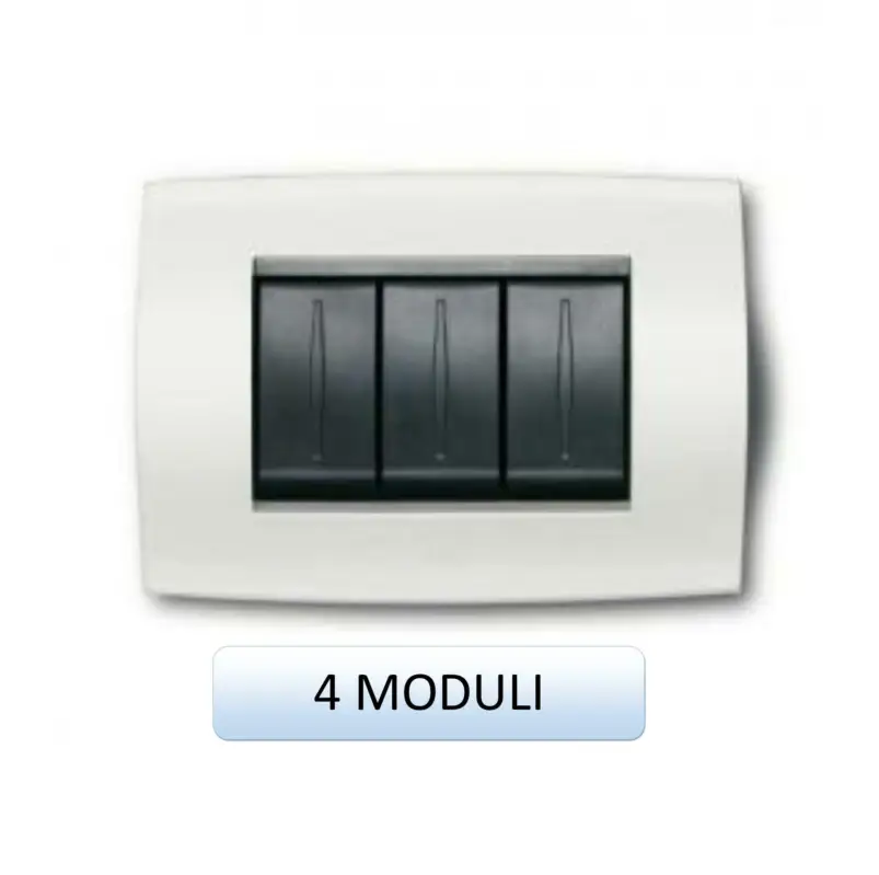 ABB PLACCA SOFT METALLO 4 MODULI BIANCO ANTARTIDE 2CSE0411SFZ | Nuovo lancio