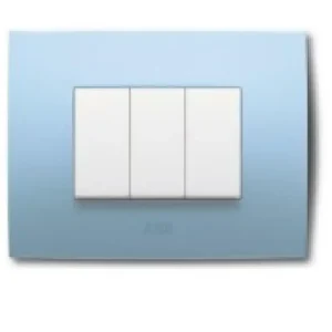 ABB PLACCA 3 MODULI AZZURRO PASTELLO CON FINITURA LUCIDA 3 MODULI 2CSK0314CH - Promozione speciale