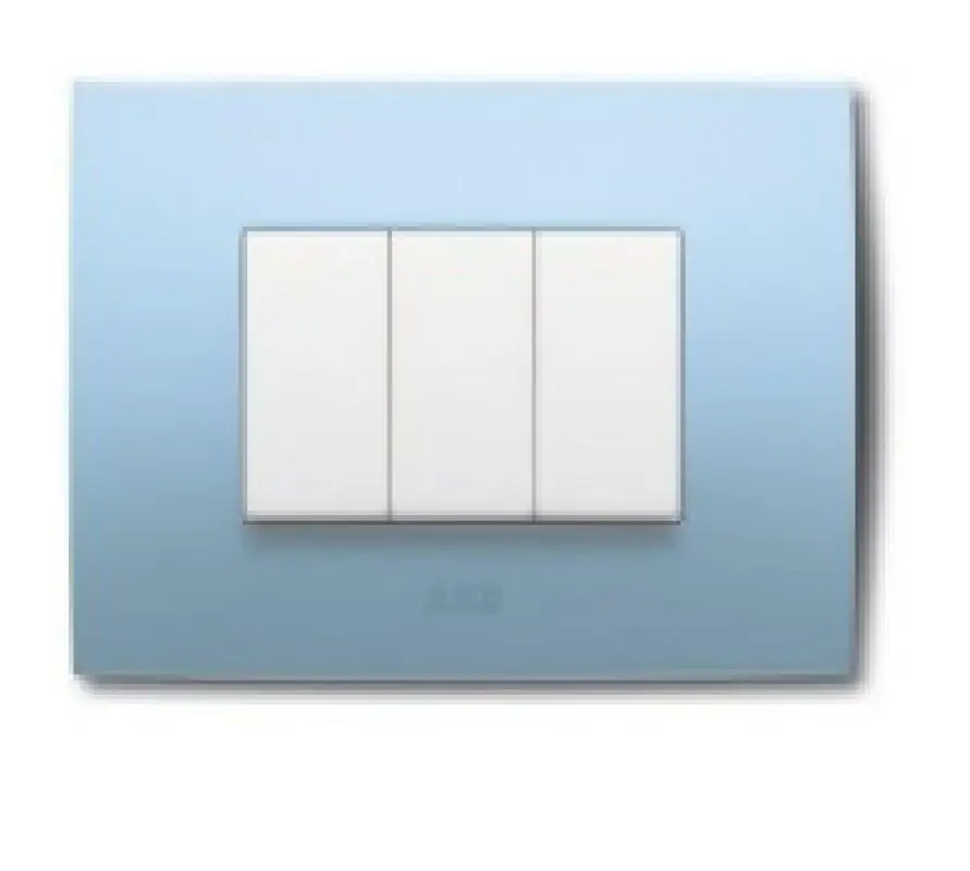 ABB PLACCA 3 MODULI AZZURRO PASTELLO CON FINITURA LUCIDA 3 MODULI 2CSK0314CH - Promozione speciale