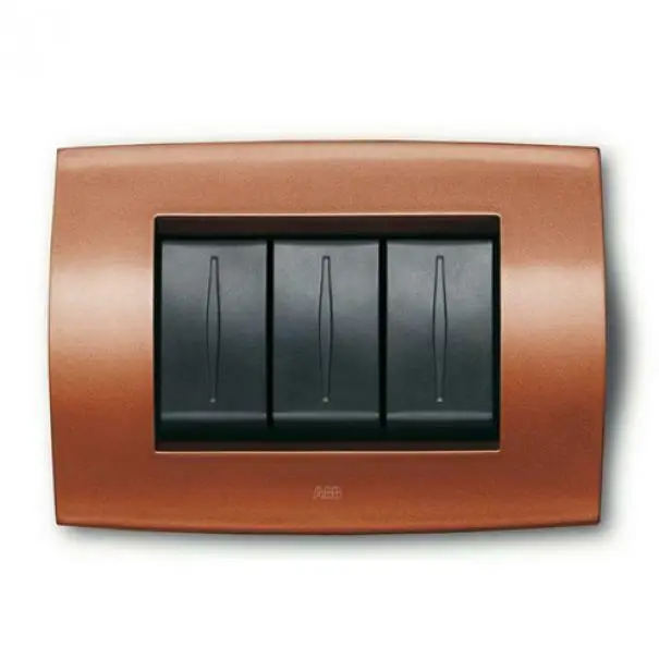 ABB PLACCA SOFT TECNOPOLIMERO 3 MODULI ROSSO RAME 2CSE0321SFP - Ultime disponibilità