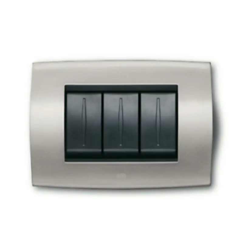Solo questa settimana - ABB PLACCA SOFT IN METALLO 3 MODULI GRIGIO ARGENTO 2CSE0302SFZ