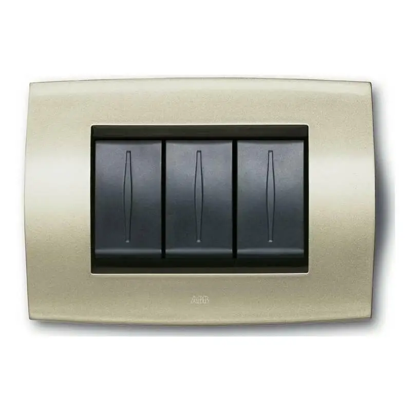 ABB PLACCA SOFT METALLO 3 MODULI GRIGIO TITANIO 2CSE0306SFZ - Scorte quasi esaurite