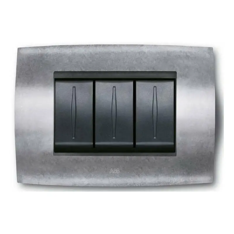 ABB PLACCA SOFT METALLO 3MODULI ZAMA NATURALE 2CSE0352SFZ - Top vendite