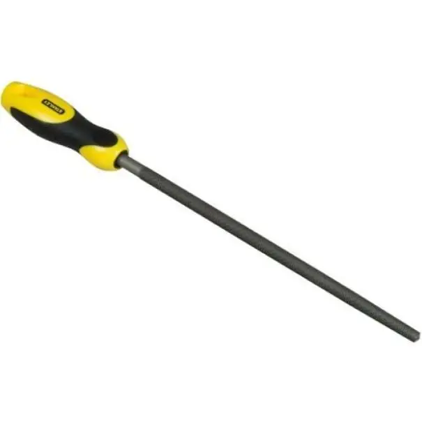 Pronto per la spedizione | STANLEY Lima ferro tonda mezzo dolce 200mm Stanley 022444 impugnatura ergonomica