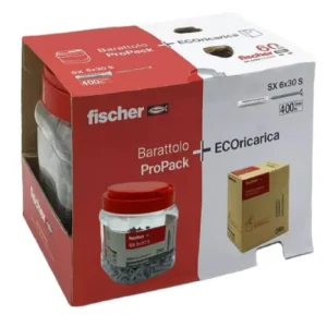 FISCHER BARATTOLO TASSELLI SX 6X30 S REFILL PACK 400PZ 00570200 - Acquista oggi