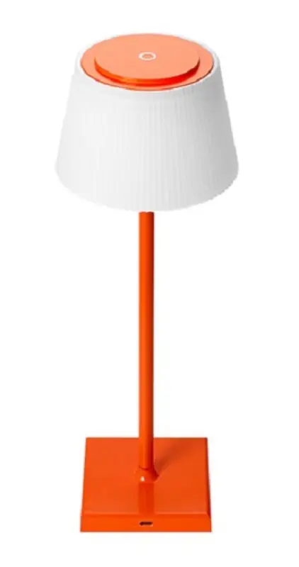 Consigliato | IOLUME LAMPADA DA TAVOLO 346 RICARICABILE ARANCIONE MOD. SOLEANA IO64003