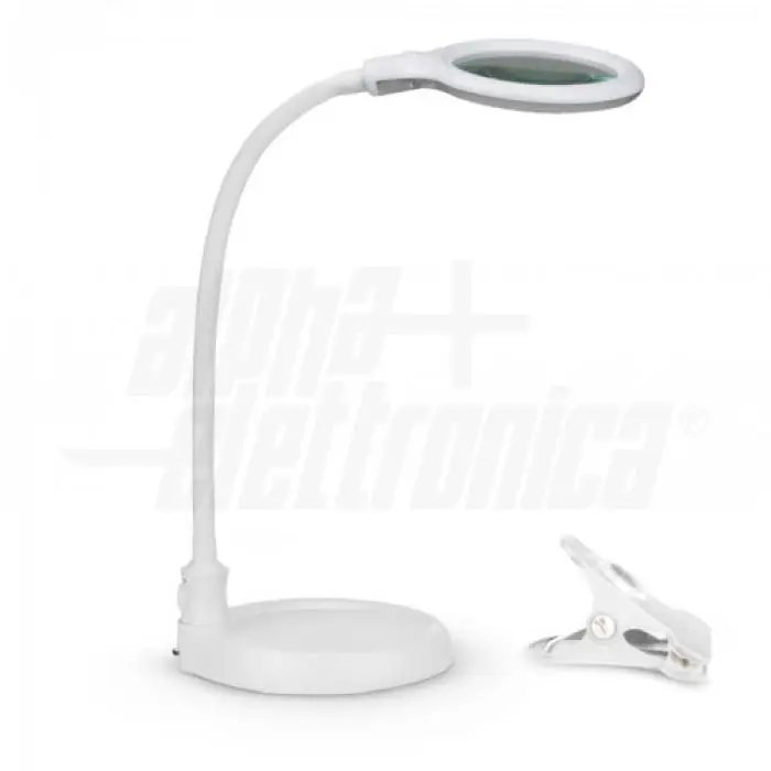 Grande successo - ALPHA ELETTRONICA LAMPADA LABORATORIO LED CON LENTE E BRACCIO FLEX
