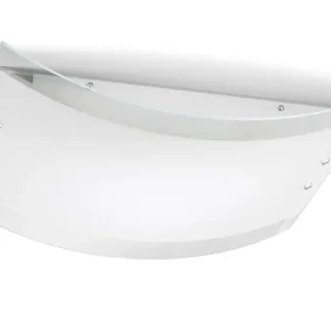 Grande affare - LINEA LIGHT PLAFONIERA MOD. MILLE E27 2X46W IN VETRO SERIGRAFATO BIANCO DIMMERABILE 45X36X8 CM 1010