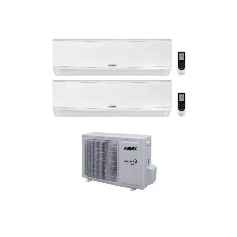 Aermec Climatizzatore Dual Split SPG 12+12 con MPG520 R-32 Inverter Wi-Fi Optional Classe A++ - Preferito dai clienti