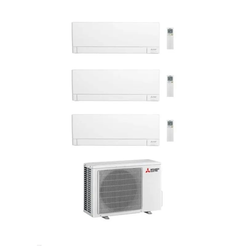 Premium - Mitsubishi Climatizzatore Trial Split Linea Plus MSZ-AY VGK 9+9+18 con MXZ-3F54VF Inverter R-32 Wi-Fi Classe A+++
