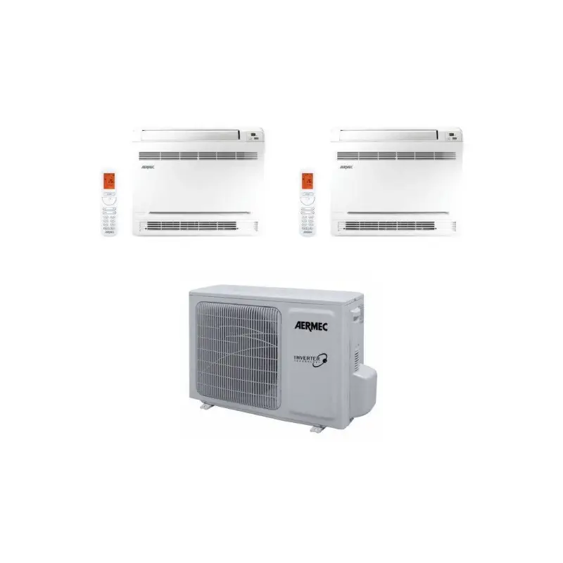 Aermec Climatizzatore Dual Split CKG a Console 9+12 con MPG520 R-32 Inverter Wi-Fi Incluso Classe A++ | Approfitta dell'offerta