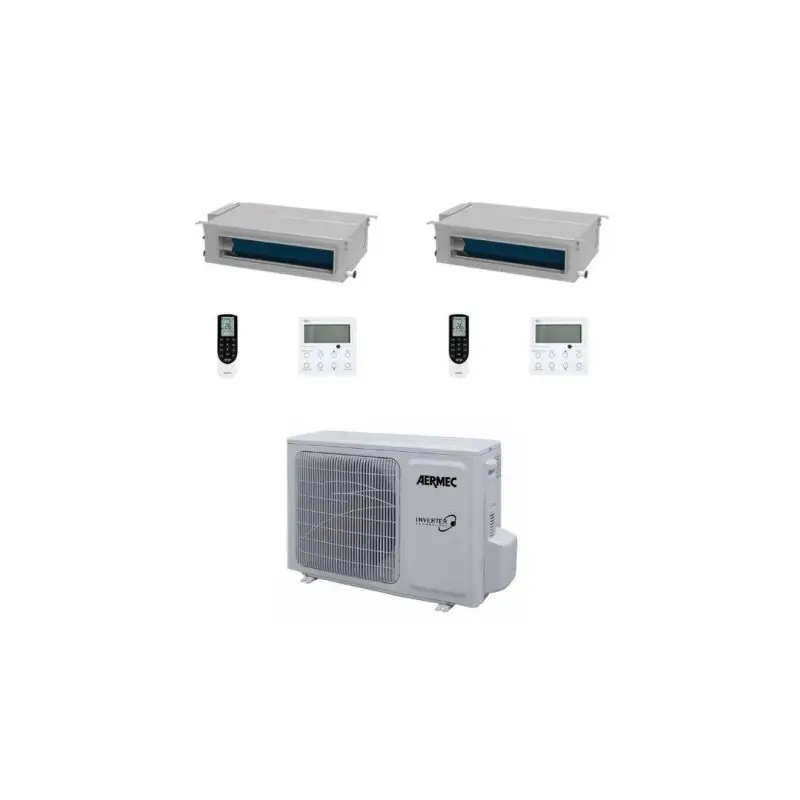 Aermec Climatizzatore Dual Split Canalizzato MPG/D 9+18 con MPG630 R-32 Inverter Comando Incluso Classe A++ | Offerta in scadenza