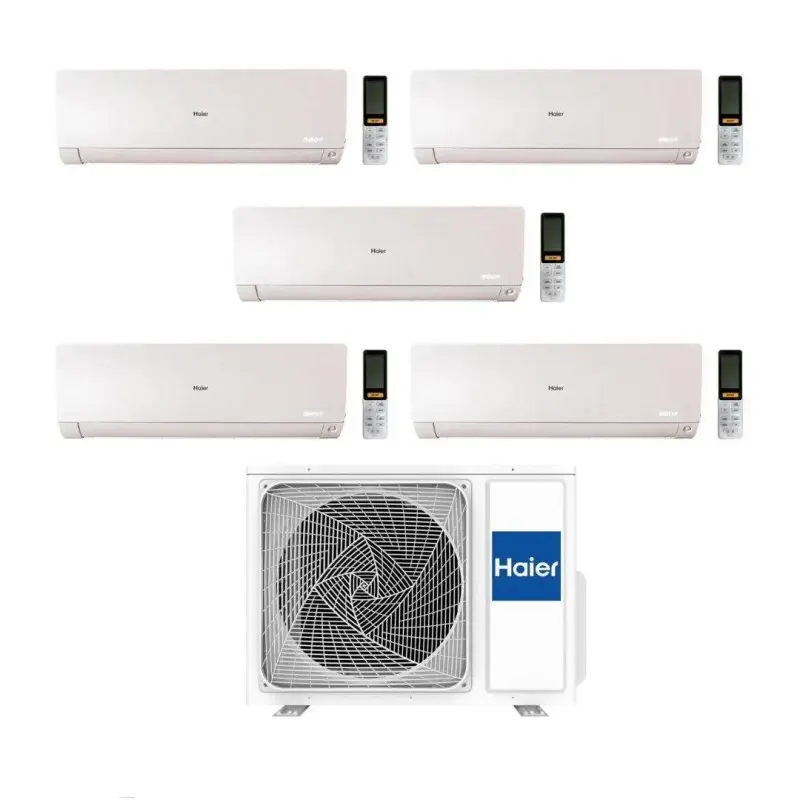 Affrettati - Haier Climatizzatore Penta Split Flexis Plus White 7+7+7+12+18 Con 5U105S2SS5FA Inverter Wi-Fi Classe A++