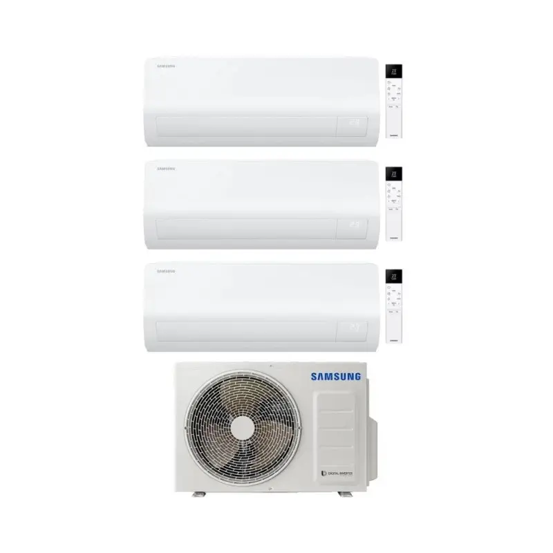 Samsung Climatizzatore Trial Split Cebu S2 7+18+18 con AJ080TXJ4KG/EU Inverter Wi-Fi Classe A++ - Fine serie