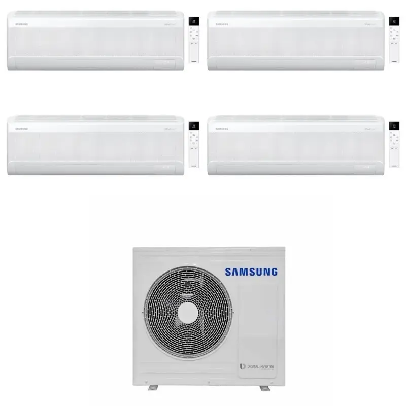 Samsung Climatizzatore Quadri Split Windfree Avant S2 7+7+7+12 BTU con AJ080TXJ4KG/EU Inverter R-32 Wi-Fi Classe A++ | Ultime disponibilità