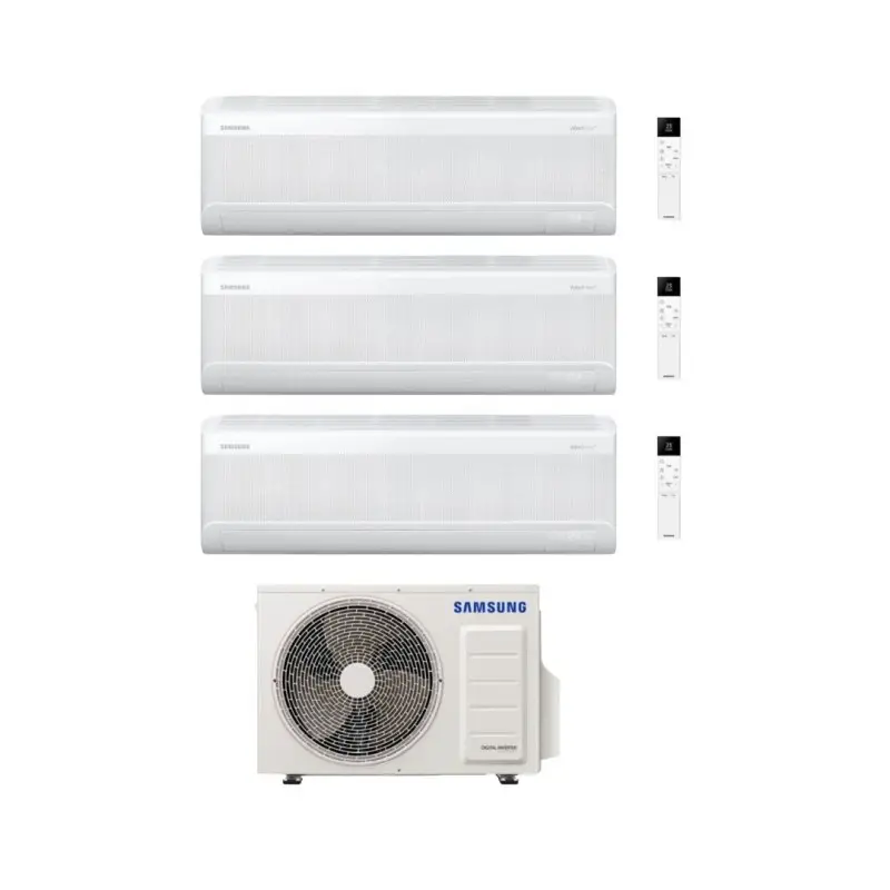 Acquista online | Samsung Climatizzatore Trial Split Windfree Elite S2 7+9+12 BTU con AJ068TXJ3KG/EU Inverter R-32 Wi-Fi Classe A++