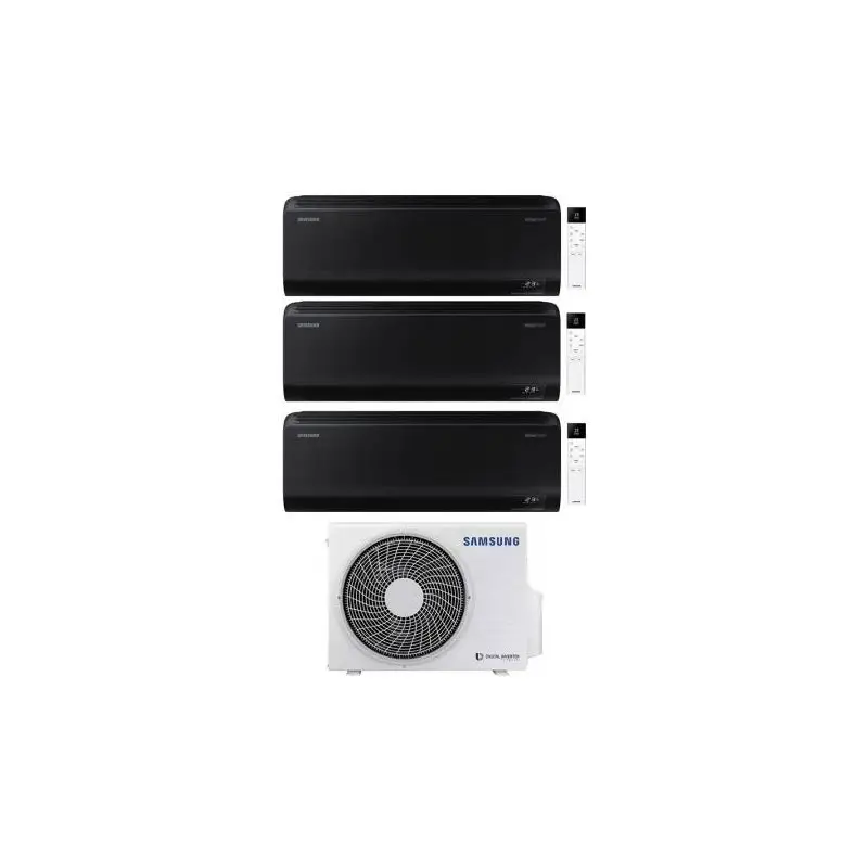 Acquista online | Samsung Climatizzatore Trial Split Windfree Black 9+9+9 BTU con AJ080TXJ4KG/EU Inverter R-32 Wi-Fi Classe A++