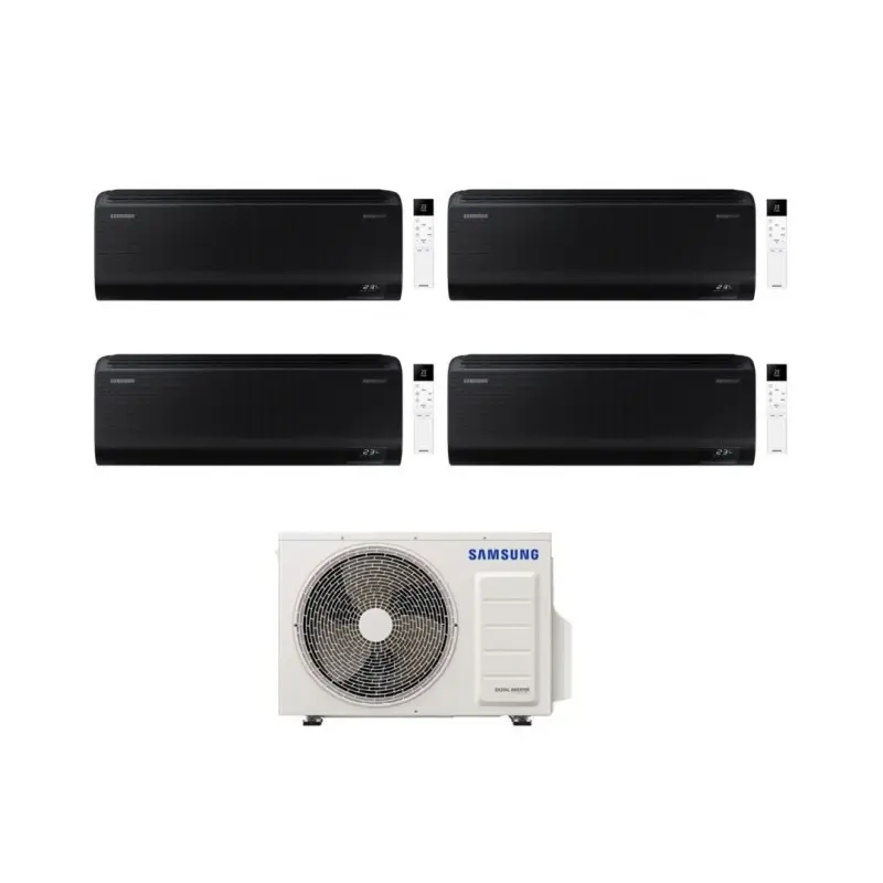 Acquista subito - Samsung Climatizzatore Quadri Split Windfree Black 7+7+7+12 BTU con AJ100TXJ5KG/EU Inverter R-32 Wi-Fi Classe A++