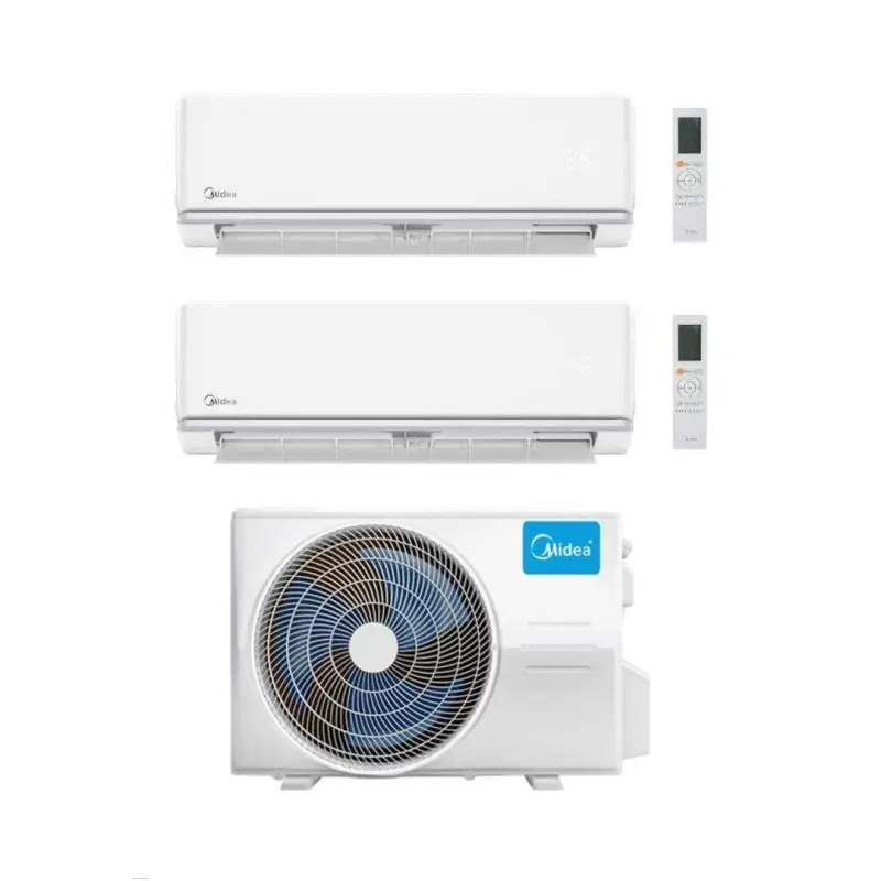 Midea Climatizzatore Dual Split serie Elegance 9+12 con M5OE-42HFN8-Q Inverter R 32 Wi-Fi optional Classe A++ | Premium