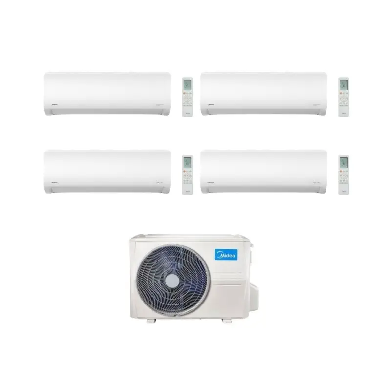 Midea Climatizzatore Quadri Split serie Xtreme Pro Green 9+9+9+12 con M5OE-42HFN8-Q Inverter R 32 Wi-Fi Classe A++ | Promo lampo
